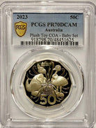 Royal Australian Mint 2023 Plush Toy COA - Baby Set 50c Coin - PCGS PR70DCAM
