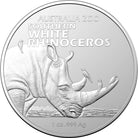Royal Australian Mint 2023 1oz .999 Silver BU Coin - Southern White Rhinoceros