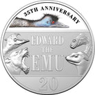 Royal Australian Mint Edward the Emu 35th Anniversary 20c Colour UNC Coin & Special Edition Book