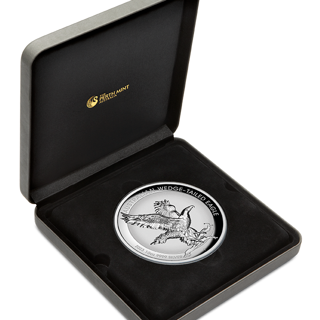 Australian Wedge-Tailed Eagle 10 oz 99.99% Silver Incused Coin