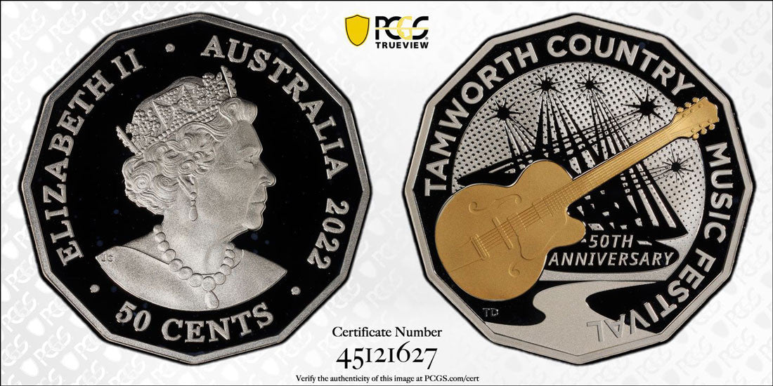 2022 Tamworth Music Festival Partial Silver Proof Gilt PCGS PR69DCAM #2