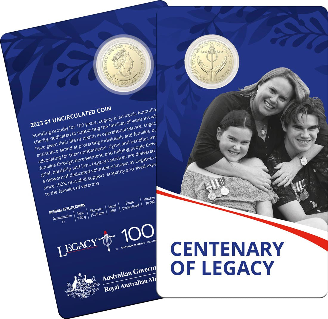 2023 $1 Centenary of Legacy UNC Coin