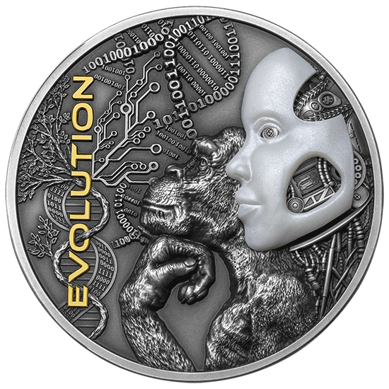 Mint of Poland Evolution 2 oz Silver Coin $5 Niue 2022