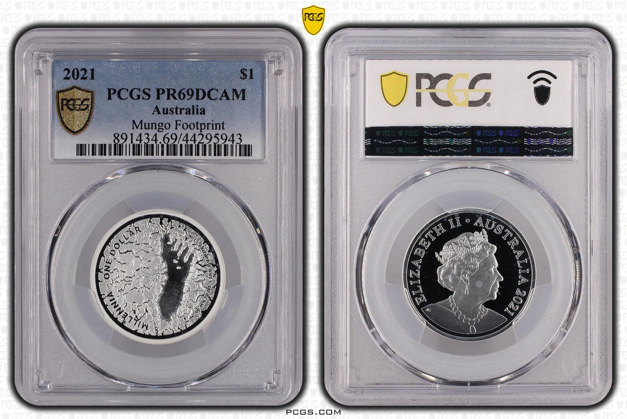 2021 Silver Proof Mungo Footprint PCGS PR69DCAM #1