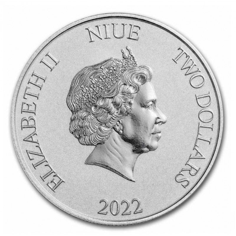 2022 Niue Donald Duck Christmas 1 oz .999 Silver BU Coin