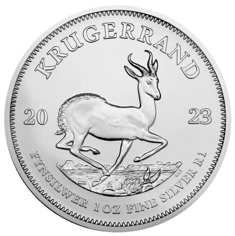 South African Mint  2023 Krugerrand 1oz .999 Silver BU Coin