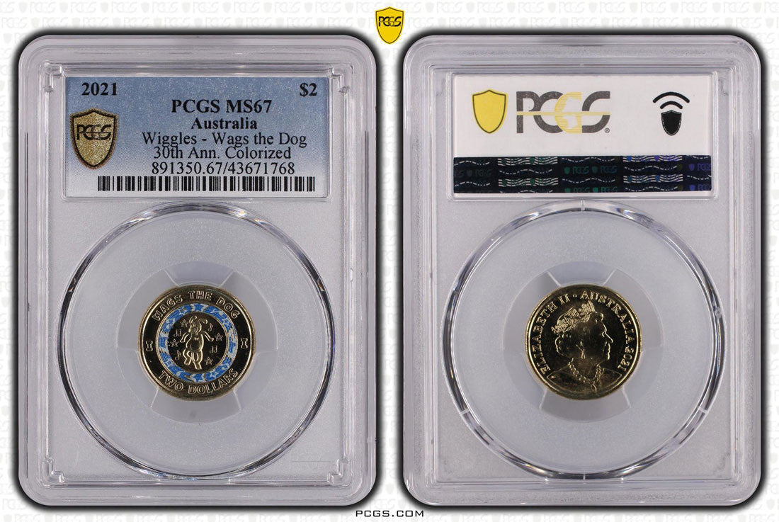 2021 $2 Wiggles 30th Ann. - Wags the Dog PCGS MS67
