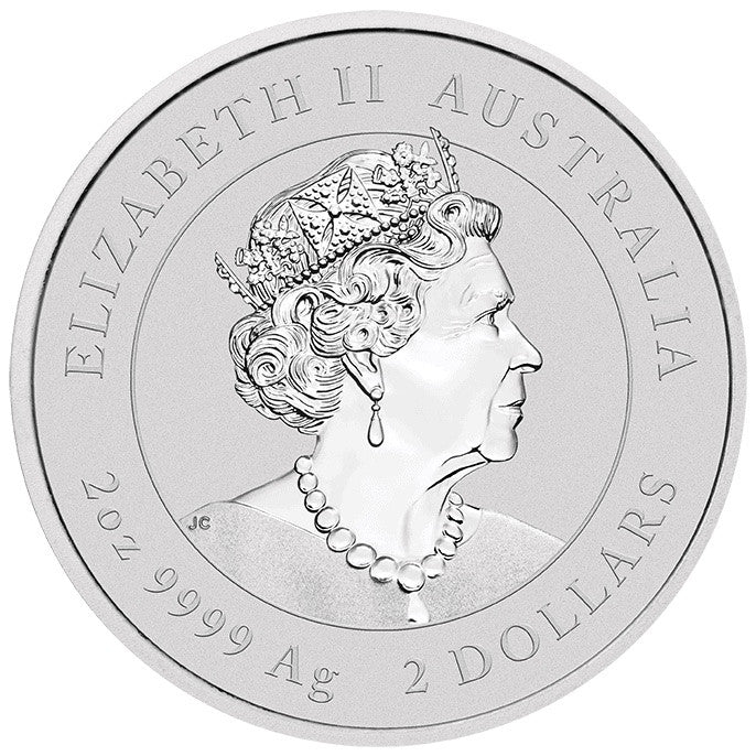 Perth Mint Australian Lunar Series III 2023 Year of the Rabbit $2 2 oz Silver Bullion Coin