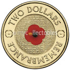 Remembrance Day 2012 $2 Red Poppy Coin on RLS Card