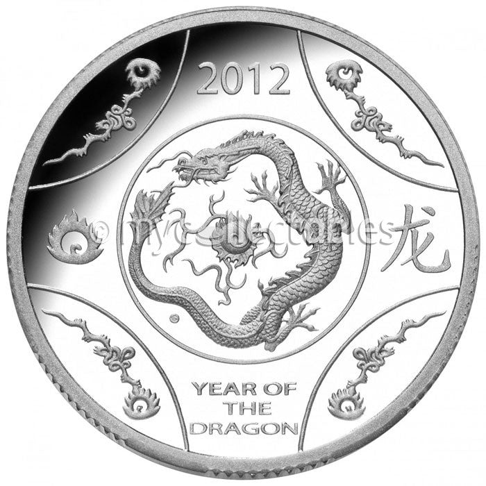 2012 $1 Silver Proof Coin - Year of the Dragon – My Collectables
