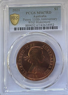 2021 $1 Penny 110th Anniversary George Kruger Gray PCGS MS67 RD
