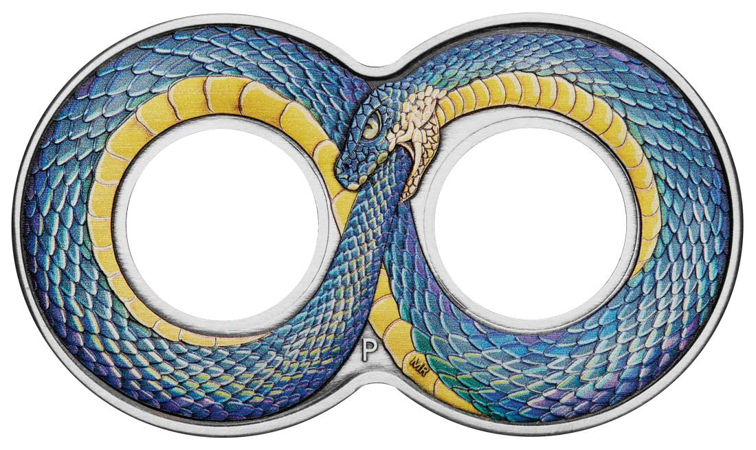 Ouroboros 2022 2oz Silver Antiqued Coloured Coin