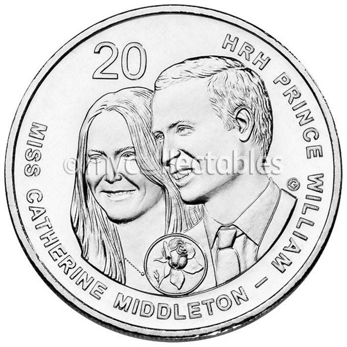 2011 Australian 20c coin - Royal Wedding (Ex Mint Roll)