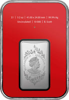 Year of the Rabbit 2023 $1 Silver Frosted Unc 1/2oz Ingot