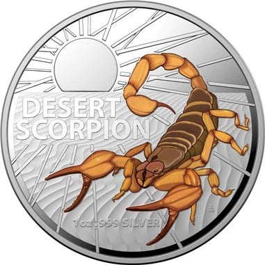 Royal Australian Mint Desert Scorpion 2023 1oz .999 Silver Coloured Proof Coin - Australia's Most Dangerous