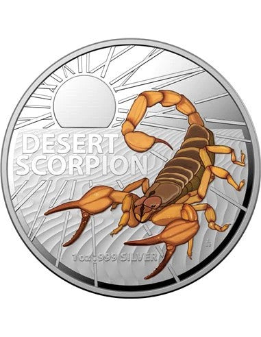 Royal Australian Mint Desert Scorpion 2023 1oz .999 Silver Coloured Proof Coin - Australia's Most Dangerous