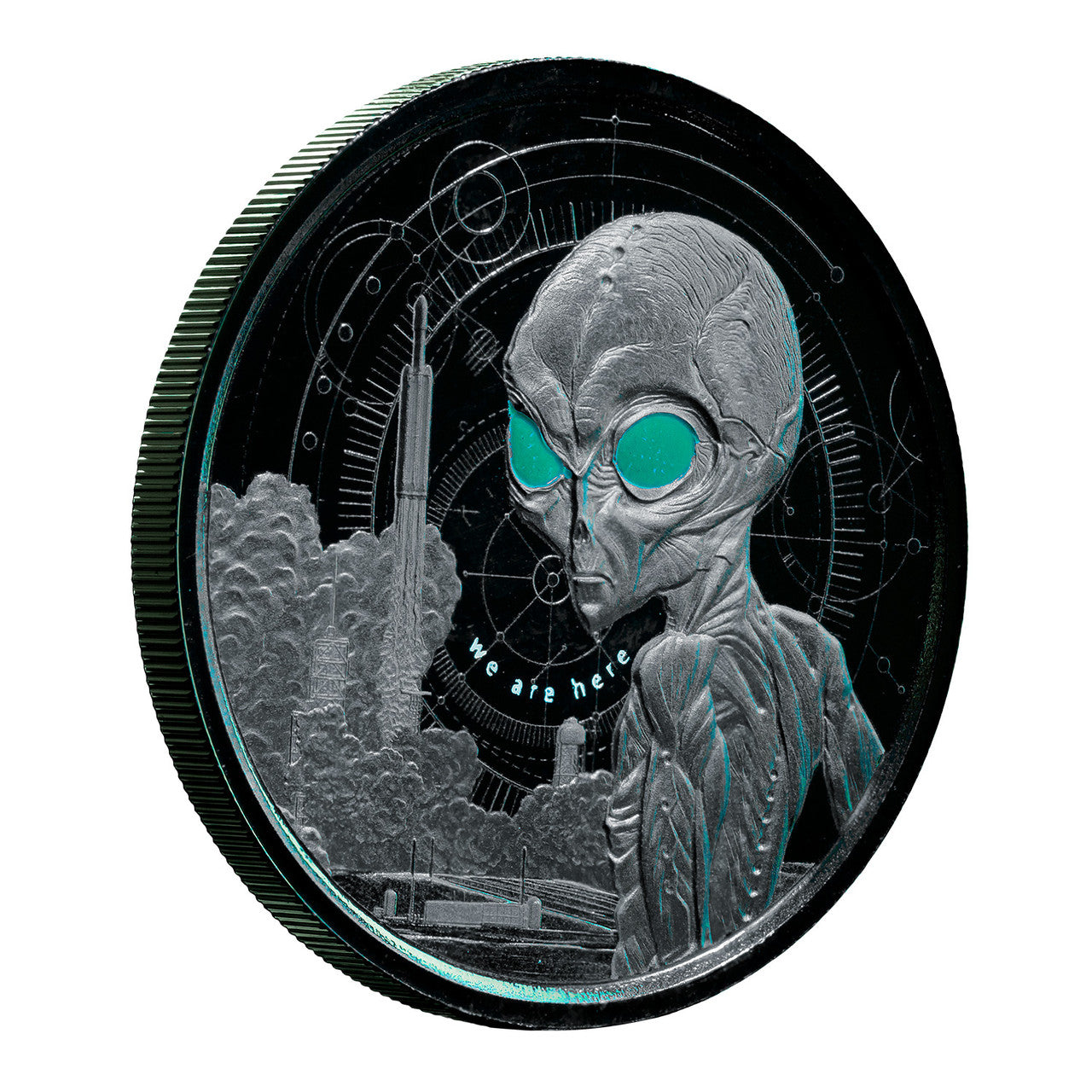 2021 $5 1oz .999 Silver Proof With Colour - Ghana Alien – My