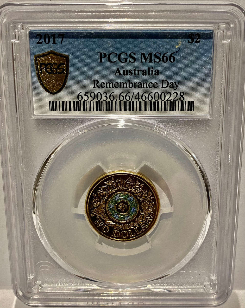 Royal Australian Mint 2017 $2 PCGS MS66 - Remembrance Day