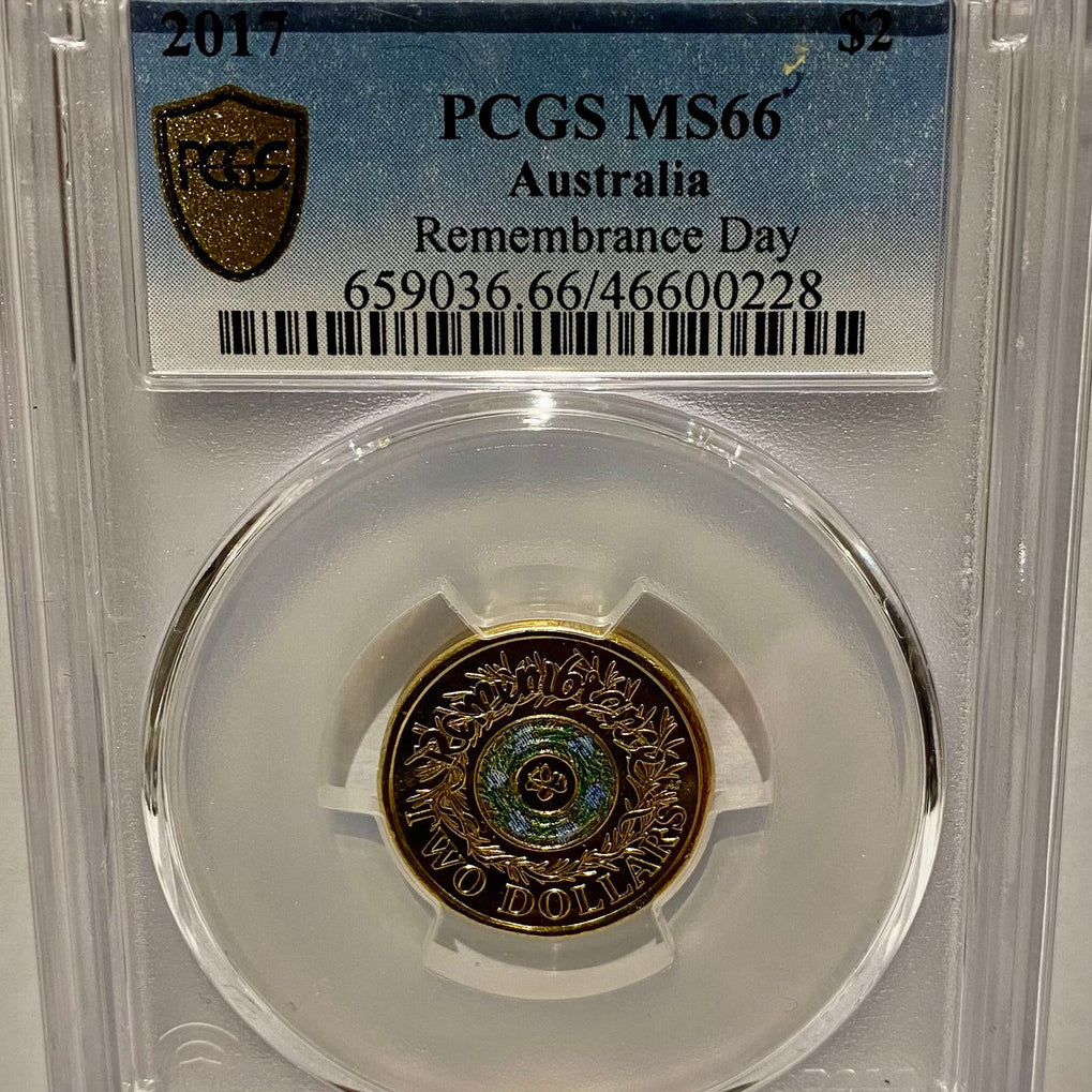 Royal Australian Mint 2017 $2 PCGS MS66 - Remembrance Day