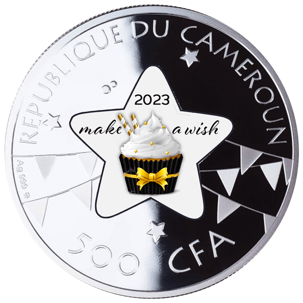 Mint of Poland Happy Birthday Silver Coin 500 Francs CFA Cameroon 2023