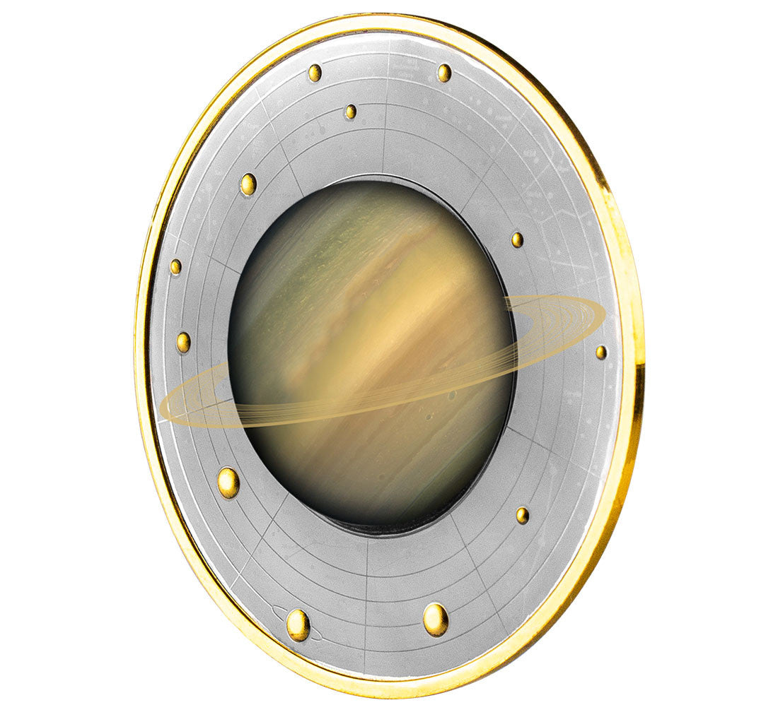 2021 Cameroon 500 Francs Silver Ruthenium Coin - Solar System - Saturn