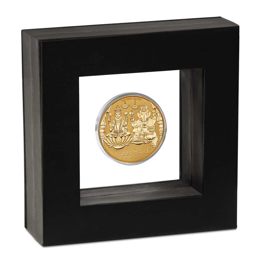 Perth Mint Diwali 1 oz Silver Gilded Bullion Medallion 2023