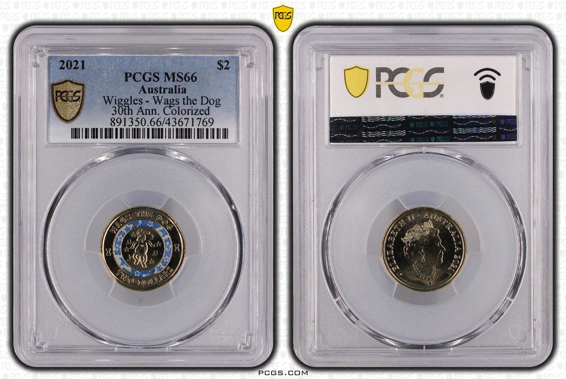 2021 $2 Wiggles 30th Ann. - Wags the Dog PCGS MS66