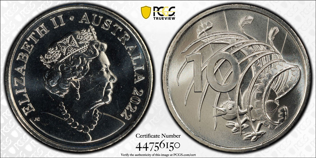 2022 10C Marionette Lyrebird - ex Baby Set PCGS MS68