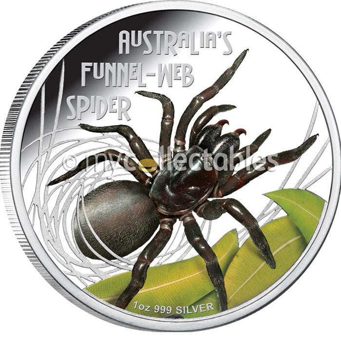 2012 Deadly and Dangerous - Funnel Web Spider 1oz Silver Proof Coin ...