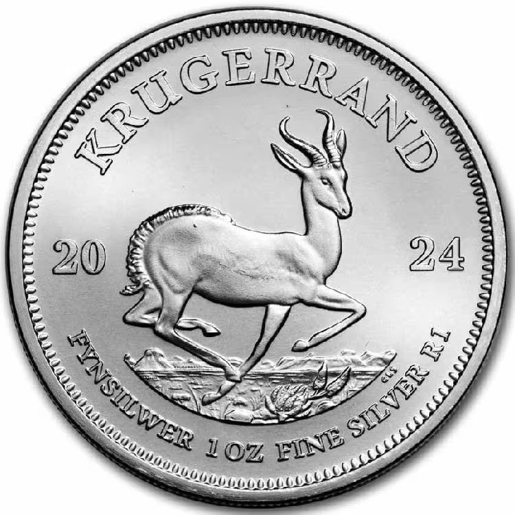 South African Mint 2024 Krugerrand 1oz .999 Silver BU Coin