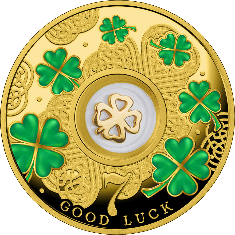 Four-Leaf Clover (Lucky Seven) 2022 Cameroon 500 Francs Silver Proof Coin