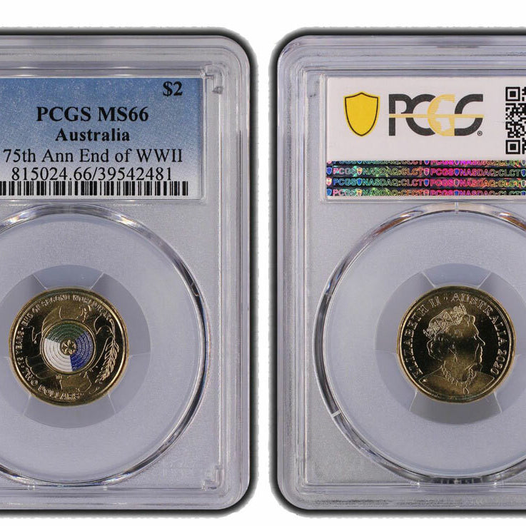 2020 75th Anniversary of the End of WWII $2 Coin - PCGS MS66