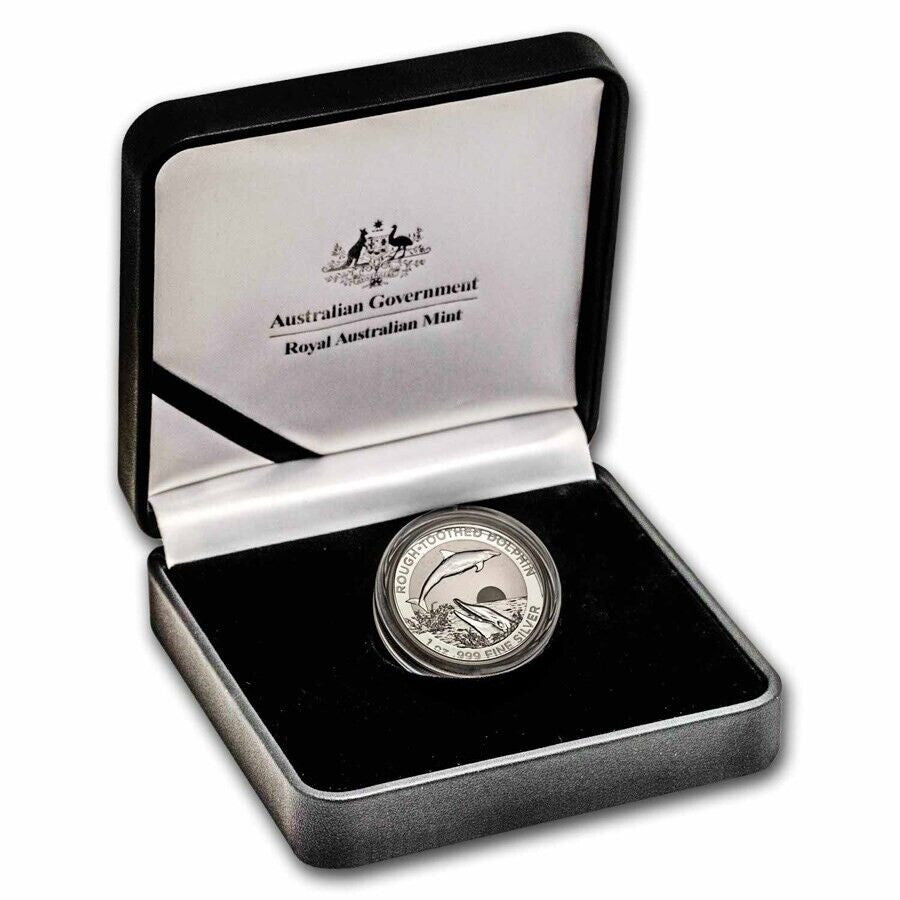 Royal Australian Mint 2023 $5 Rough-Toothed Dolphin 1 oz Silver High Relief Coin