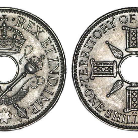 1935 One Shilling George VI New-Guinea EF-aUNC