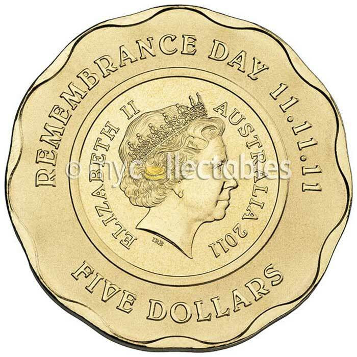 2011 $5 Al/Zn/Br Frosted Uncirculated Coin Remembrance Day