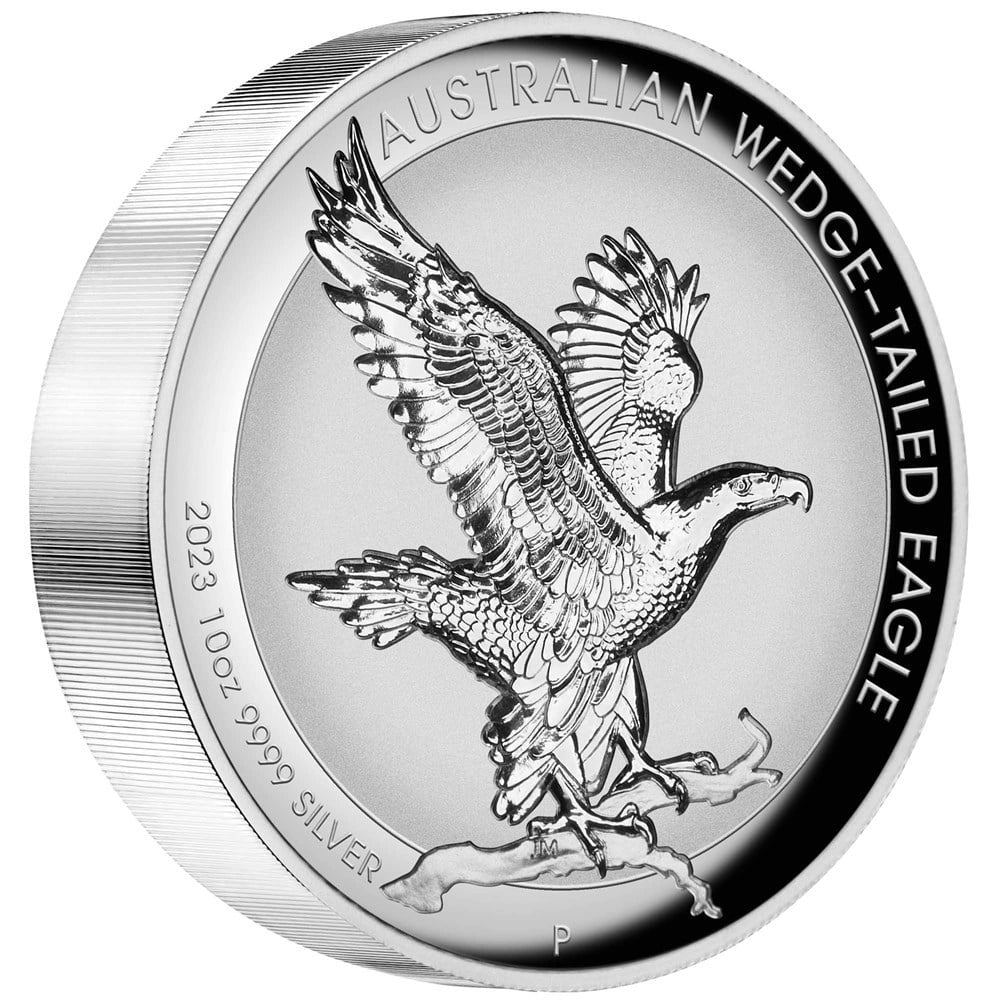 Australian Wedge-Tailed Eagle 10 oz 99.99% Silver Incused Coin