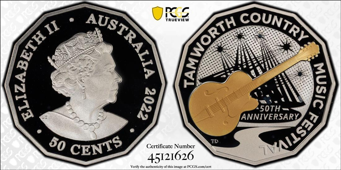 2022 Tamworth Music Festival Partial Silver Prooof Gilt PCGS PR69DCAM #5