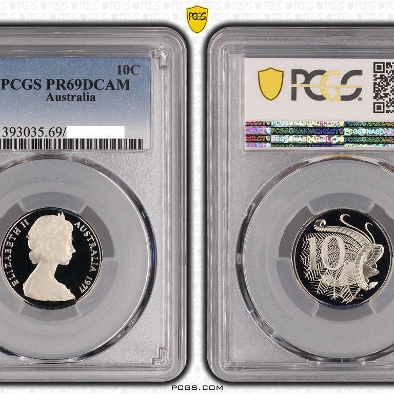 1977 Australian 10c PCGS PR69DCAM Proof Coin