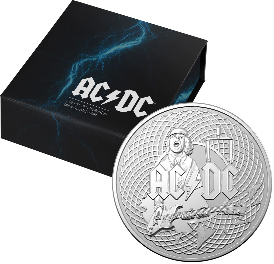 Royal Aust. Mint AC/DC 2023 $1 Silver Frosted Uncirculated – My ...