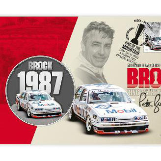 1987 Holden VL Commodore Brock 50 Years Stamp and Medallion Cover