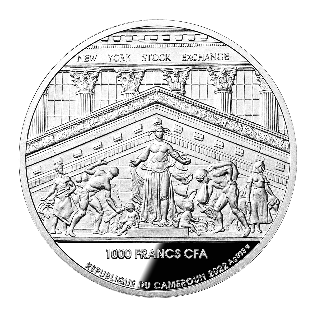 Mint of Poland Roulette Silver Coin 1000 Francs CFA Cameroon 2022