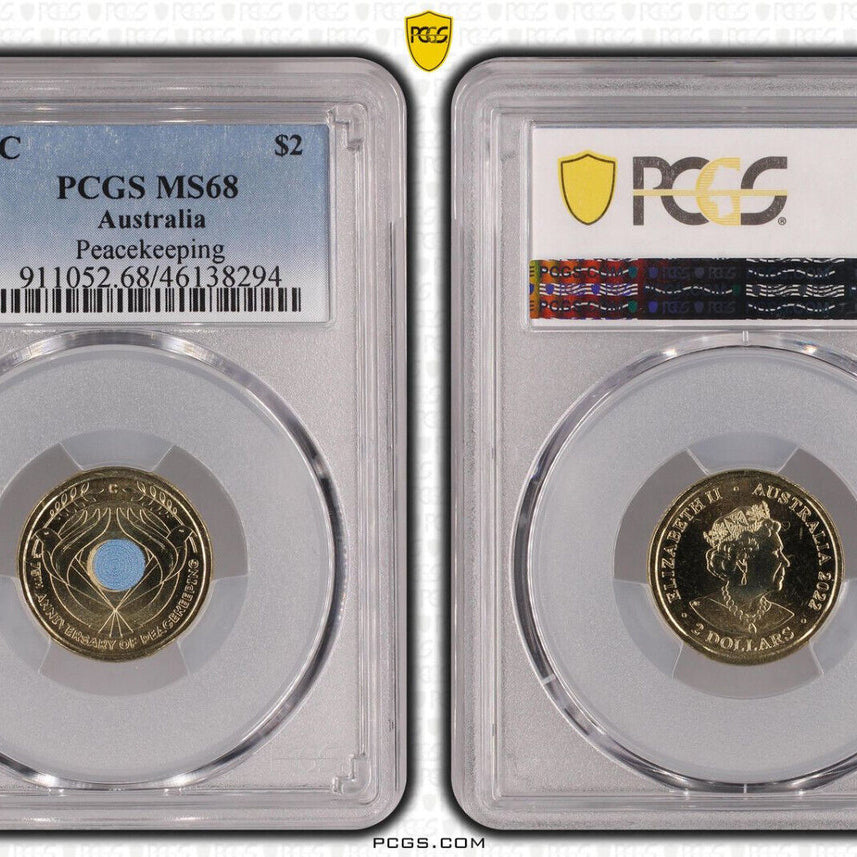Royal Australian Mint PCGS MS68 2022-C Peacekeeping