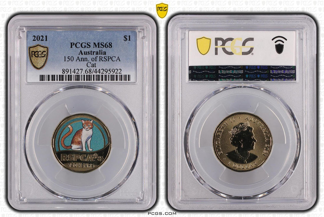 150 Ann. of RSPCA Cat $1 PCGS MS68