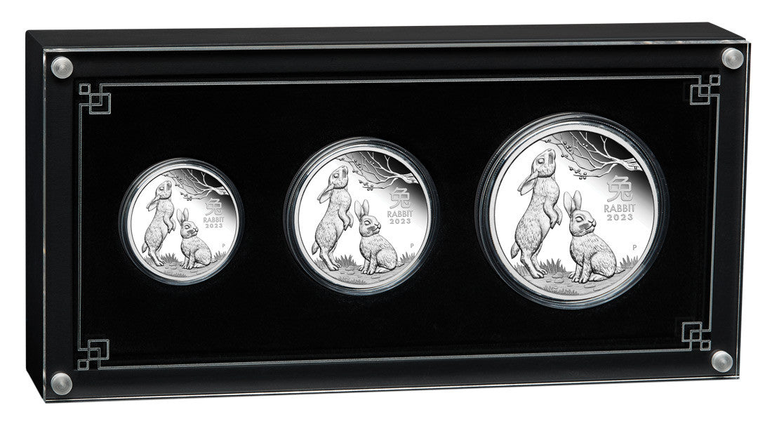 Year of the Rabbit 2023  Silver Proof Three-Coin Set