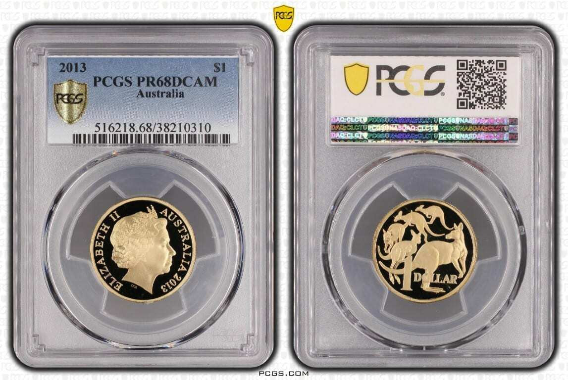 2013 Australian $1PCGS PR68DCAM Proof Coin