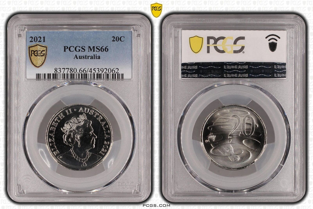 2021 Australian 20c PCGS MS66 Coin