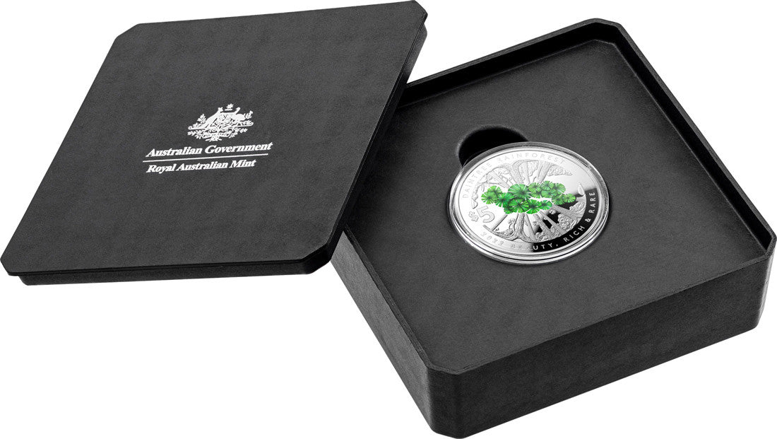 Daintree Rainforest - Beauty, Rich & Rare - 2022 $5 Silver Coloured Proof Domed Coin