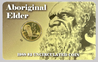 Royal Australian Mint 1988 $2 JC Elder Carded Coin UNC - TAMPER PROOF SEALED CARDED COIN