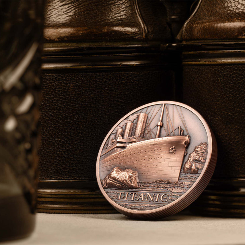 2022 Cook Islands $1 Copper Antique Coin - Titanic 1912/ 2022