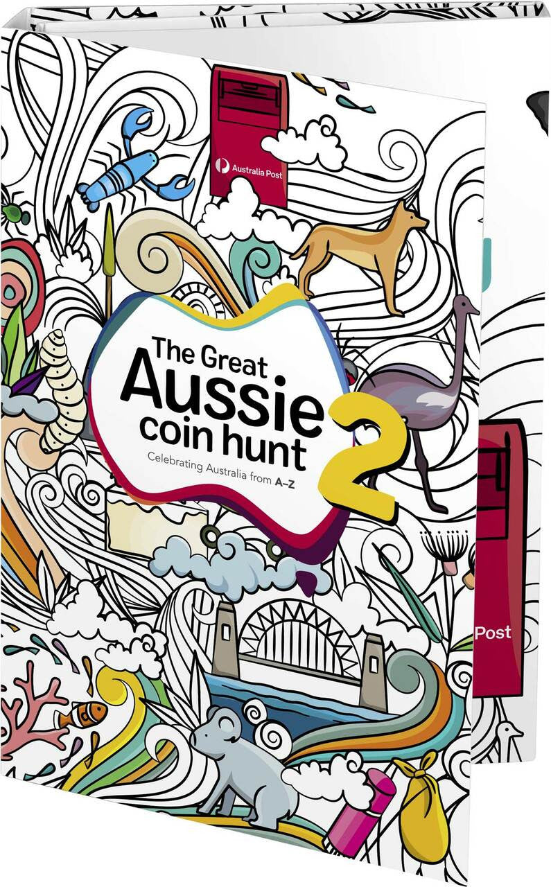 The Great Aussie Coin Hunt 2 - 2021 26 Coin Tube and Collector's Folder